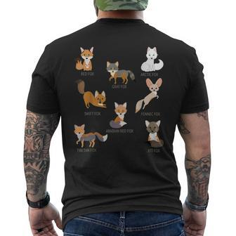 Gray Fox Kit Fox Tibetan Fox Arctic Fox Swift Fox Men's T-shirt Back Print | Mazezy