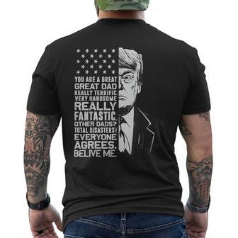 You Are Great Dad Donald Trump Fathers Day Men's Back Print T-shirt | Mazezy