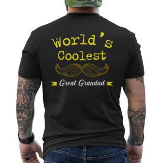 Great Grandad Gift Worlds Coolest Great Grandad Mens Back Print T-shirt | Mazezy