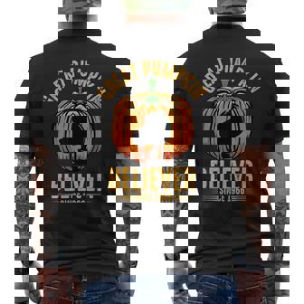 Great Pumpkin Believer Funny Scary Halloween Quotes Quotes Mens Back Print T-shirt | Mazezy