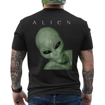 Green Alien Disclosure Realistic Grey Alien Believer Sci-Fi Men's T-shirt Back Print | Mazezy DE
