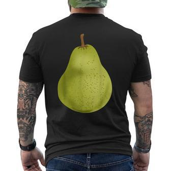 Green Pear Funny Fruit Costume Mens Back Print T-shirt - Thegiftio UK