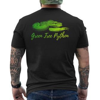 Green Tree Python Morelia Viridis Chondro Snake Keeper Men's T-shirt Back Print | Mazezy UK