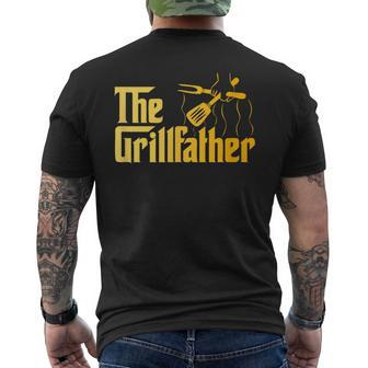 The Grillfather Bbq Grill & Smoker Barbecue Chef Men's T-shirt Back Print - Thegiftio UK