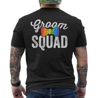 Groom Squad Gift Lgbt Same Sex Gay Wedding Husband Men Mens Back Print T-shirt | Mazezy DE