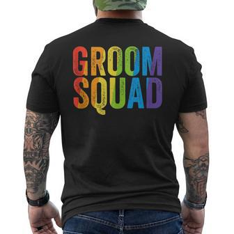 Groom Squad Party Lgbt Same Sex Gay Wedding Husband Men Mens Back Print T-shirt | Mazezy CA
