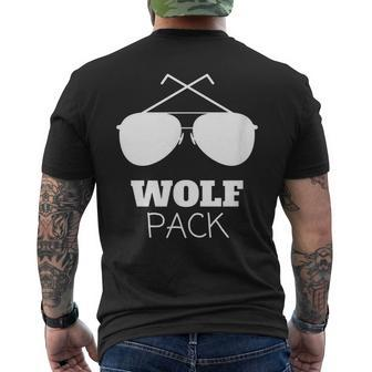 Groomsmen Gifts Bachelor Team Wolf Pack Funny Grooms Gifts For Wolf Lovers Funny Gifts Mens Back Print T-shirt