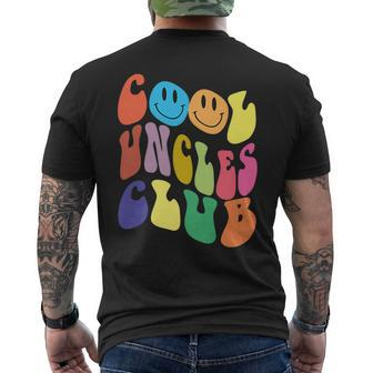 Groovy Cool Uncles Club Funny Smile Colorful Fathers Day Mens Back Print T-shirt - Seseable