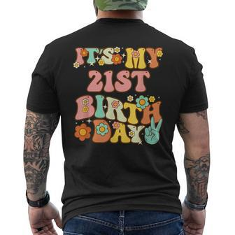 Groovy Its My 21St Birthday Cute 21St Birthday Mens Back Print T-shirt | Mazezy