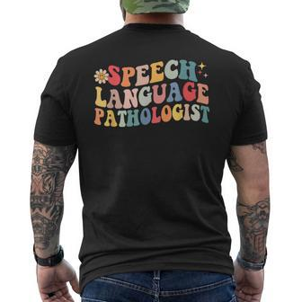 Groovy Speech Language Pathologist Slp Your Words Matters Mens Back Print T-shirt | Mazezy