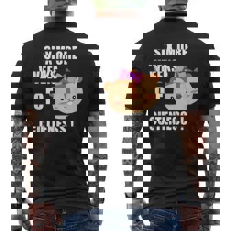 Groundhog Day Six More Weeks Of Cuteness Mens Back Print T-shirt - Thegiftio UK