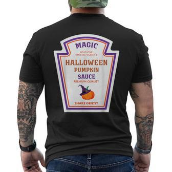 Group Condiments Diy Halloween Costume Pumpkin Sauce Men's T-shirt Back Print - Seseable