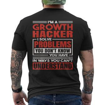 Growth Hacker Men's T-shirt Back Print | Mazezy