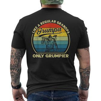 Grumpa Like A Regular Grandpa Only Grumpier Viking Vintage Men's Back Print T-shirt | Mazezy