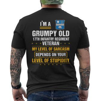 Im A Grumpy Old 17Th Infantry Regiment Veteran Men's Back Print T-shirt | Mazezy