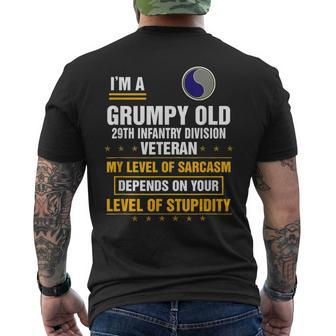 Grumpy Old 29Th Infantry Division Veteran Day Xmas Men's Back Print T-shirt | Mazezy