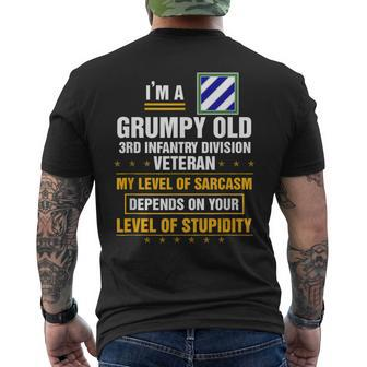 Grumpy Old 3Rd Infantry Division Veteran Father Day Men's Back Print T-shirt | Mazezy