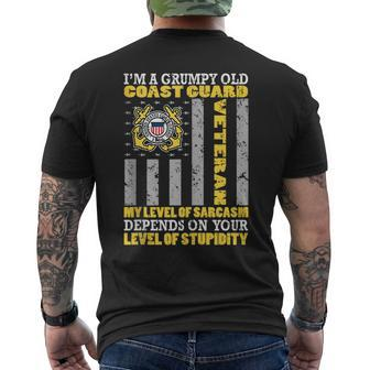 Grumpy Old Coast Guard United States Military Veteran Gift Veteran Funny Gifts Mens Back Print T-shirt | Mazezy