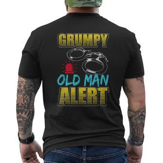 Grumpy Old Man Alert Dad Fathers Day Men's Back Print T-shirt | Mazezy