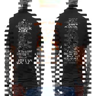 Im A Grumpy Old Man I Was Born In October Men's Back Print T-shirt | Mazezy