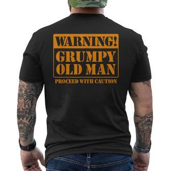 Grumpy Old Man For Grandfathers Dads Fathers Day Men's Back Print T-shirt | Mazezy