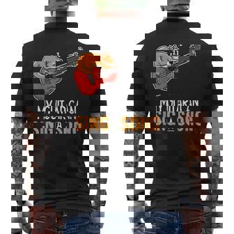 Guitar Sing A Song Corgi Sleeping Acoustic Guitarist Mens Back Print T-shirt | Mazezy