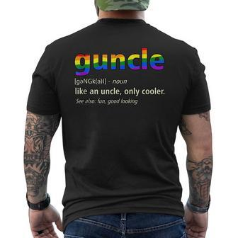 Guncle Definition Gay Lgbtq Pride Month Supporter Graphic Mens Back Print T-shirt | Mazezy AU