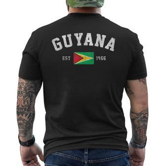 Guyana Est 1966 Guyanese Flag Independence Day Men's T-shirt Back Print | Mazezy CA