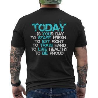 Gym Motivation Workout Quote Motivational Fitness Lover Gift Mens Back Print T-shirt | Mazezy
