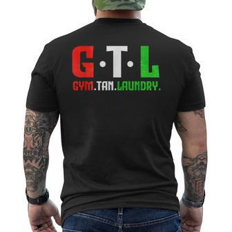 Gym Tan Laundry Gtl New Jersey Garden Nj Shore Italian Flag Mens Back Print T-shirt - Seseable
