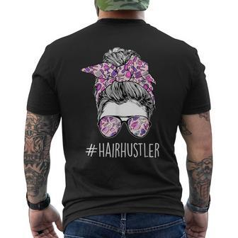 Hair Hustler Hairdresser Hairstylist Haircutter Hair Salon Men's T-shirt Back Print | Mazezy