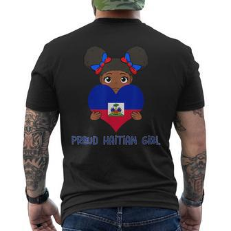 Haiti Haitian Flag Day Proud Woman Ayiti Girl Mens Back Print T-shirt - Thegiftio UK