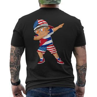 Half American Half Cuban Boy Kid Cuba Flag Patriotic Men's T-shirt Back Print - Seseable