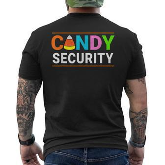 Halloween Candy Corn Candy Security Halloween Men's T-shirt Back Print - Seseable