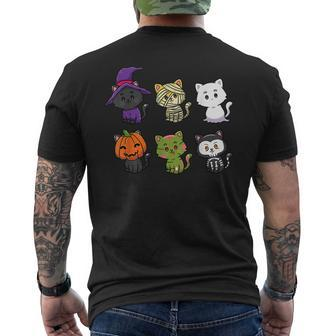 Halloween Cats Lover Horror Cat Costume Spooky Men's T-shirt Back Print | Mazezy