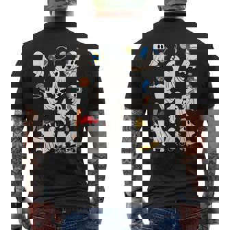 Halloween Collection Of Many Cute Baby Ghosts Sports Men's T-shirt Back Print - Seseable