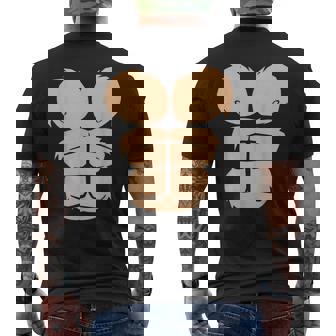 Halloween Costume Monkey Gorilla Chest Suit Halloween Men's T-shirt Back Print | Seseable CA