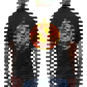 Halloween Costume Patchwork Pumpkin Stained Glass Halloween Costume Men's T-shirt Back Print | Mazezy