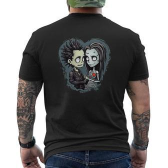 Halloween Frankenstein Lovers Men's T-shirt Back Print | Mazezy