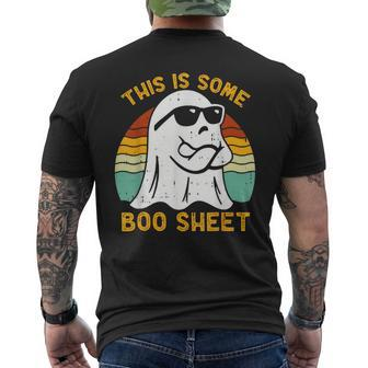 Halloween Boo Ghost This Is Some Boo Sheet Men's T-shirt Back Print - Seseable