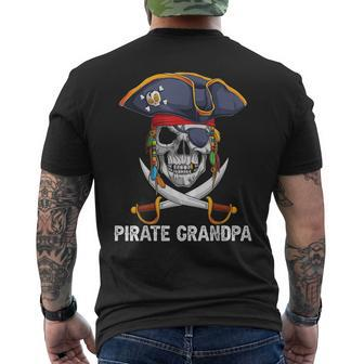 Halloween Funny Pirate Grandpa Mens Back Print T-shirt | Mazezy
