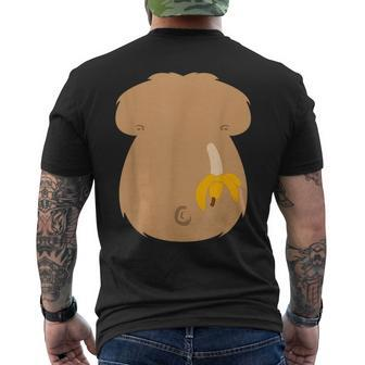 Halloween Gorilla Monkey Chest Lazy Diy Costume Funny Mens Back Print T-shirt | Mazezy