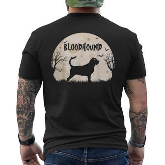 Halloween Horror Bloodhound Halloween Men's T-shirt Back Print | Mazezy