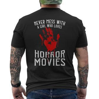 Halloween Never Mess With Horror Movie Girl Zombie Hand Halloween Men's T-shirt Back Print | Mazezy