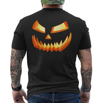 Halloween Pumpkin Horror Party Costume Halloween Pumpkin Men's T-shirt Back Print | Mazezy