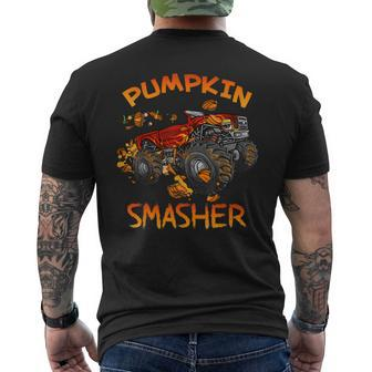 Halloween Pumpkin Smasher Scary Party Halloween Pumpkin Men's T-shirt Back Print | Mazezy