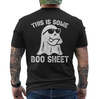Halloween Retro Boo Ghost This Is Some Boo Sheet Men's T-shirt Back Print - Seseable