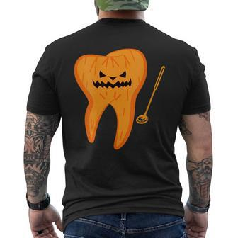 Halloween Spooky Dentist Tooth O Lantern Dental Assistant Mens Back Print T-shirt | Mazezy AU
