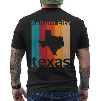 Haltom City Texas Souvenirs Retro Tx Men's T-shirt Back Print | Mazezy UK