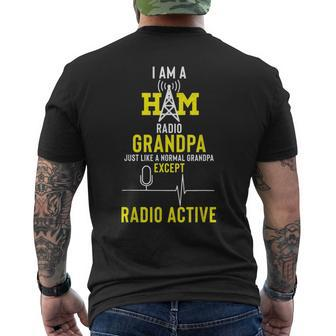 Im A Ham Radio Grandpa Ham Radio Operator Hobbyist Receiver Men's Back Print T-shirt | Mazezy
